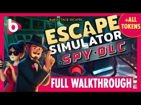 ESCAPE SIMULATOR: SPY DLC | Full walkthrough + All tokens | I spy with my little eye: 4 new rooms