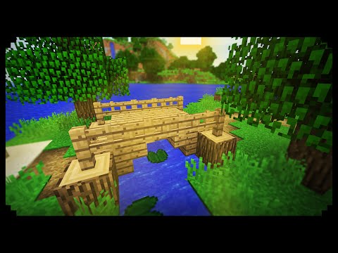 ✔ マインクラフト。小さな木の橋の作り方 (✔ Minecraft: How to make a Small Wood Bridge)