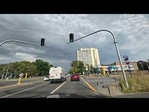 Driving Warsaw roads on summer weekend