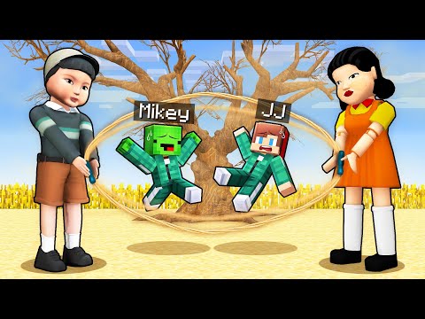 Mikey and JJ Survive in SQUID GAME 3 in Minecraft (Maizen)