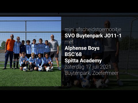 Afscheidstoernooitje SVO JO11-1 met Alphense Boys, BSC'68 en Spitta Academy