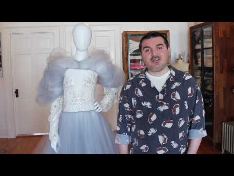 CELESTINO Archives- Sergio talks that blue ballgown!