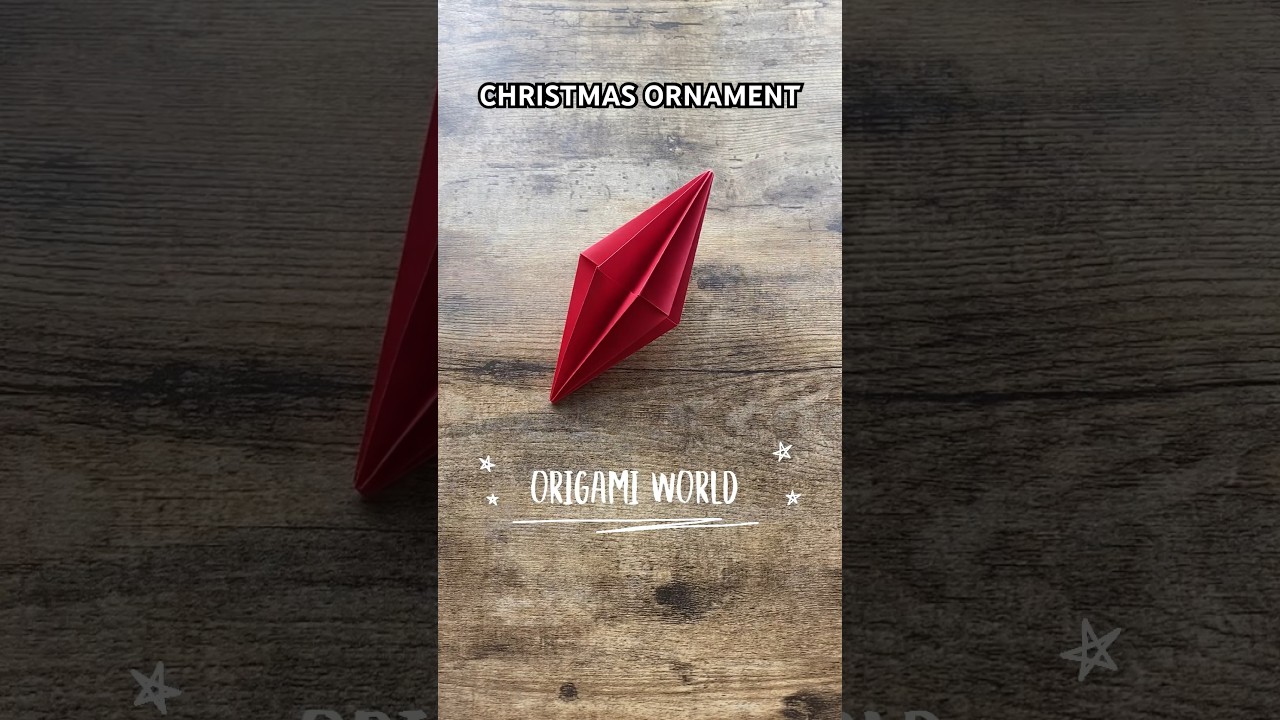 ORIGAMI CHRISTMAS ORNAMENT BAUBLE TUTORIAL FOR CHRISTMAS EVE AND HAPPY NEW YEAR DECORATION ORIGAMI