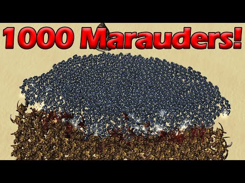 SC2 1000 MARAUDERS VERSUS 500 ULTRALISKS+MORE HUGE BATTLES!