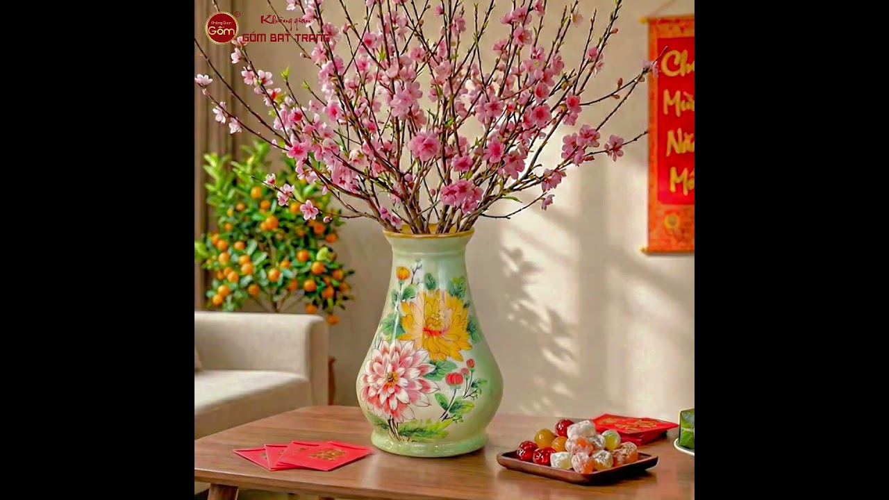 Lọ Hoa Đáy To Vẽ Hoa