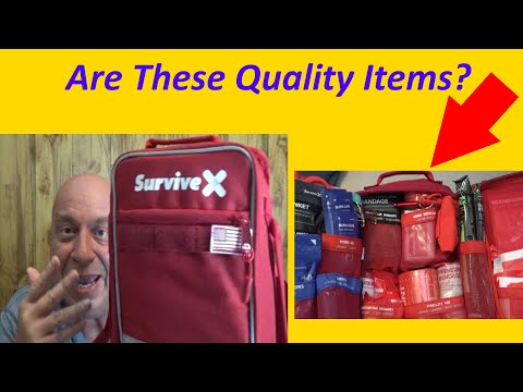 Survive-X Large First Aid Kit (Review/Test/Instructions Camping/Hiking/Survival SurviveX Best Budget