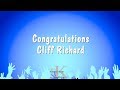 Congratulations - Cliff Richard (Karaoke Version)