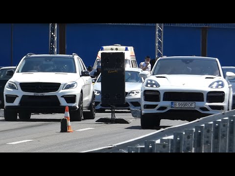 2021 Porsche Cayenne Turbo S vs 2013 Mercedes ML 63 AMG DRAG RACE