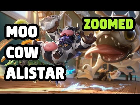 MOO COW ALISTAR SKIN ZOOMED SPOTLIGHT - LEAGUE OF LEGENDS