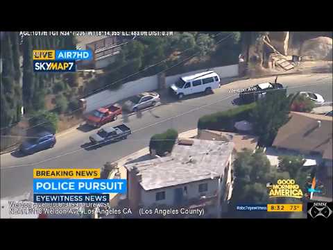 Police Pursuit in Atwater Village , CA 7-6-17