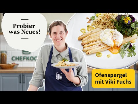 Viki macht Ofenspargel mit Wildkräuter-Graupensalat | Probier was Neues! | Chefkoch