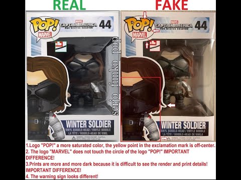 Funko Pop Legit Guide "Real Vs Fake": WINTER SOLDIER #44 – MARVEL CAPTAIN AMERICA THE WINTER SOLDIER