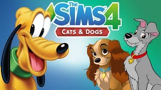 THE SIMS 4 CATS &amp; DOGS! DISNEY DOGS CHALLENGE!