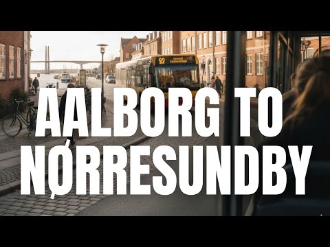 Peaceful Bus Ride from Aalborg to Nørresundby 🇩🇰 | Scenic Denmark City Tour & Everyday Nordic Life