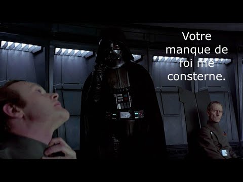 scéne star wars et un nouvel espoir (dark vador: votre manque de foi me consterne)