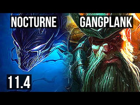 NOCTURNE vs GANGPLANK (TOP) | 1.7M mastery, 700+ games, 11/3/11, Godlike | BR Diamond | v11.4