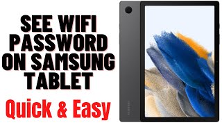 HOW TO SEE WIFI PASSWORD ON SAMSUNG TABLET 2024