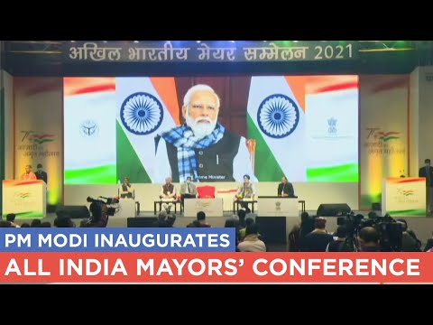 नरेंद्र मोदी का वीडियो कॉन्फ्रेंसिंग के माध्यम से उत्तर प्रदेश अखिल भारतीय महापौर सम्मेलन का उद्घाटन और संबोधन ा
