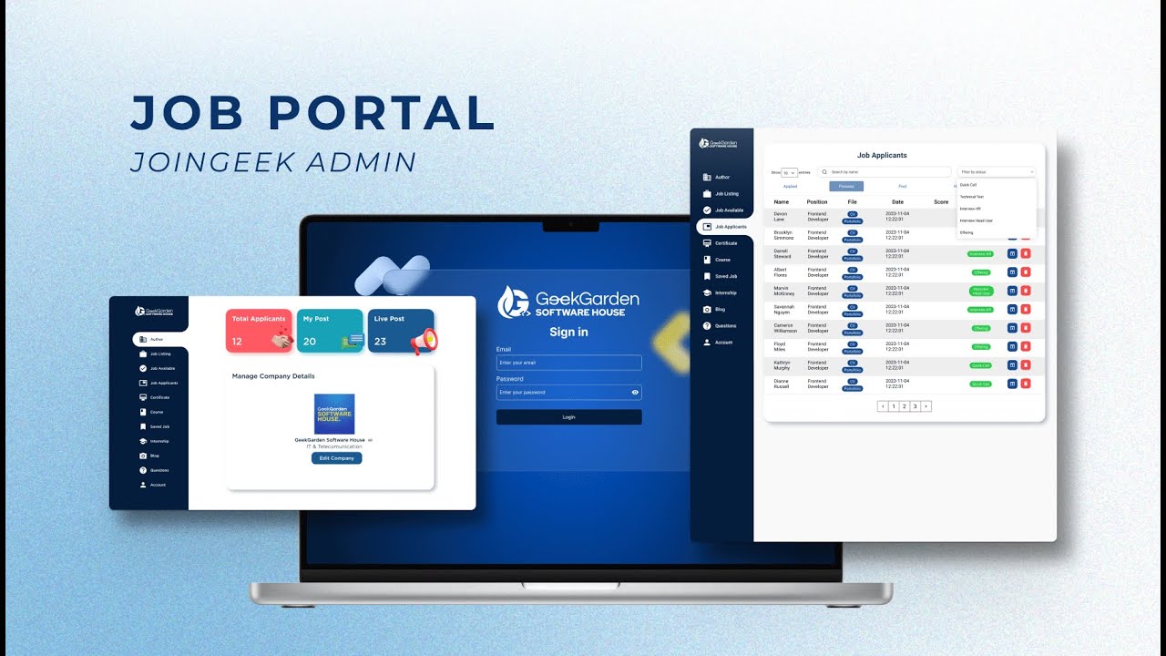 Job Listing Solution: JoinGeek™ Admin