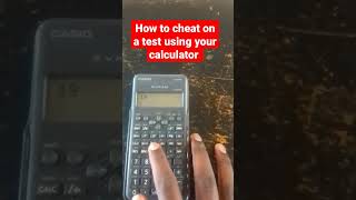 How to cheat on test using your calculator #viral #shorts