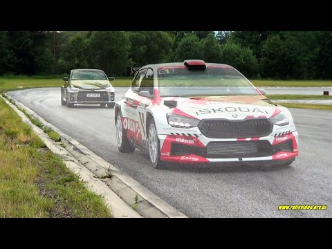 p5 - nr27 Toyota GR Yaris #VS nr01 Škoda Fabia RS Rally2 - SuperOES 6 Runda Tor Kielce 17-06-2023