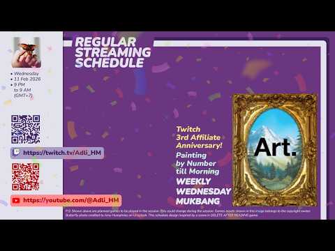 #WeeklyWednesdayMukbang, [Twitch's 3rd Affiliate Anniversary] Paint by Number Kit 20x20