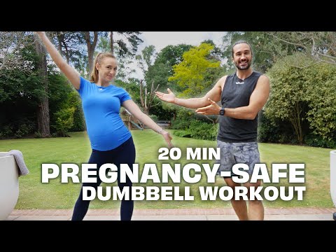 20 Minute PREGNANCY-SAFE Dumbbell Workout with Rosie & Joe | The Body Coach TV