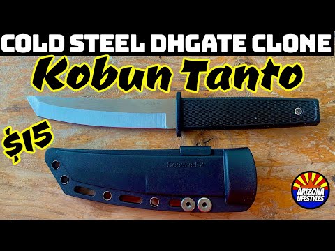 Cheap Cold Steel Kobun Tanto Knife DHgate Clone Unboxing and Review in 4K