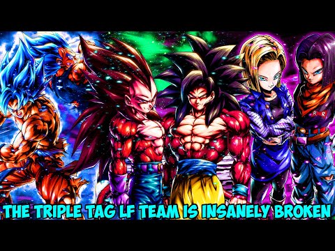THIS IS JUST TOO MUCH!!! THE TRIPLE TAG LF TEAM IS INSANELY BROKEN | Dragon Ball Legends