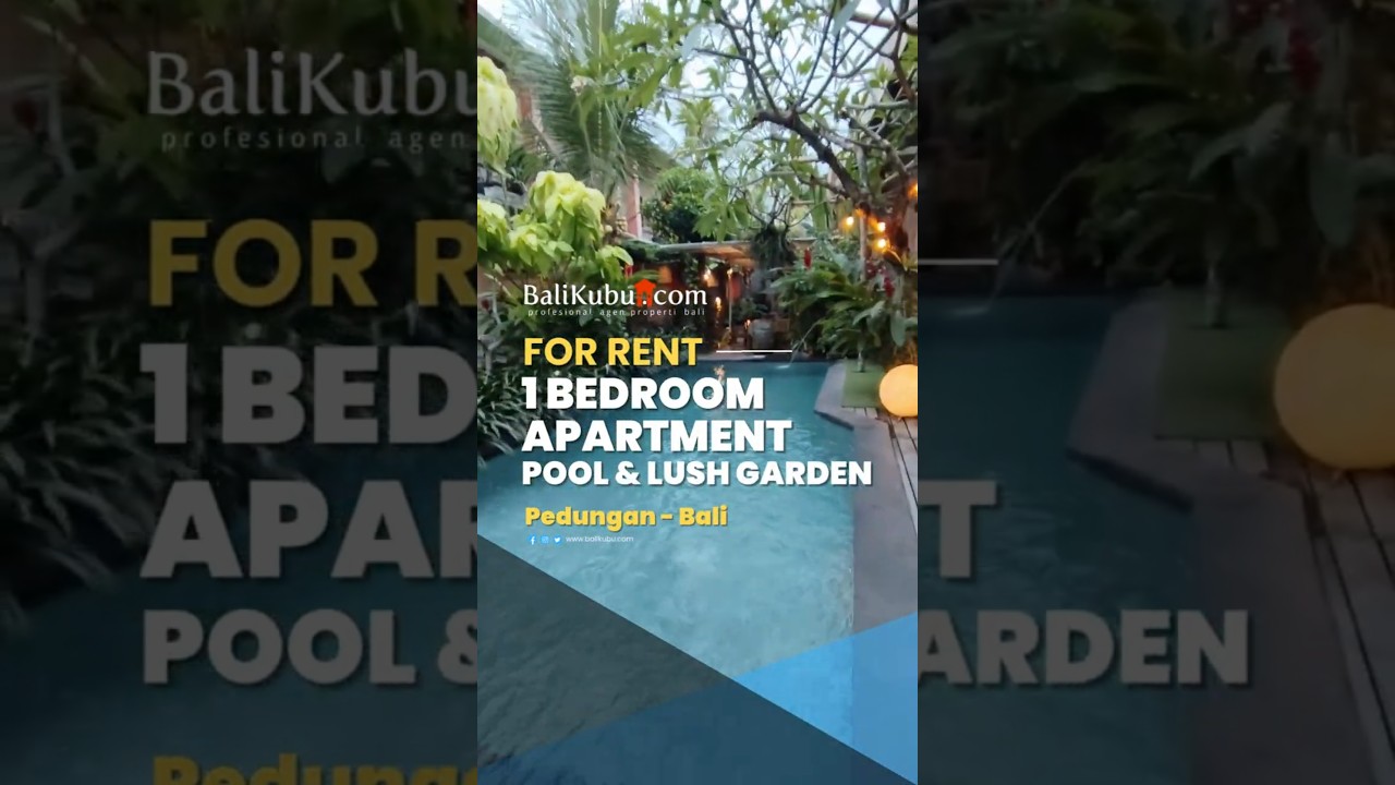 Amr-099.Ed.rr Monthly Rent Apartment With Beautiful Tropical Garden In South Denpasar