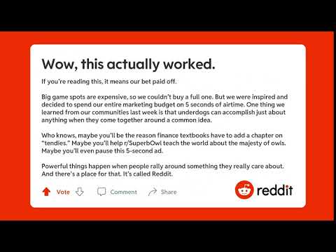 Reddit Superbowl awareness campaign