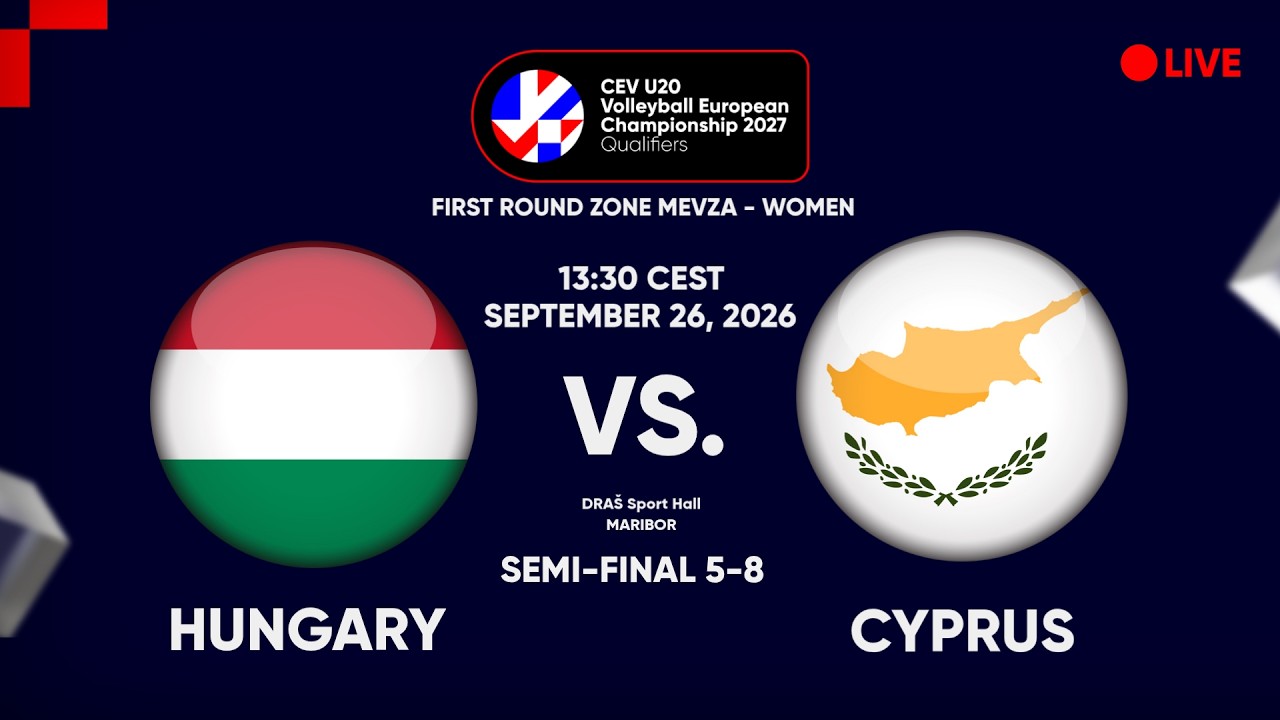 LIVE | HUNGARY vs. CYPRUS | CEV U20 EuroVolley 2027 Women | Qualifiers