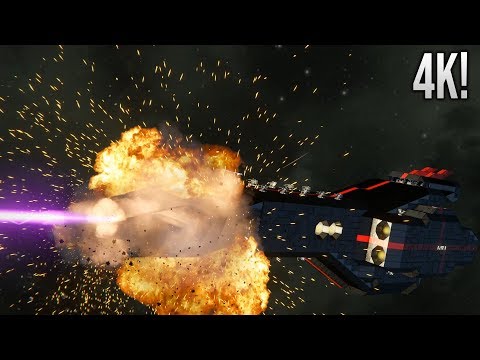 Space Engineers - 4K Cinematic Battle - RWI & INIC v Hostiles (Colony Wars)