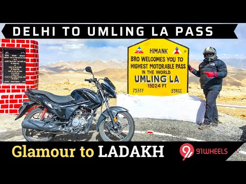 Hero Glamour Xtec 125 to Umling La Pass in Ladakh || World's Highest Motorable Road Trip