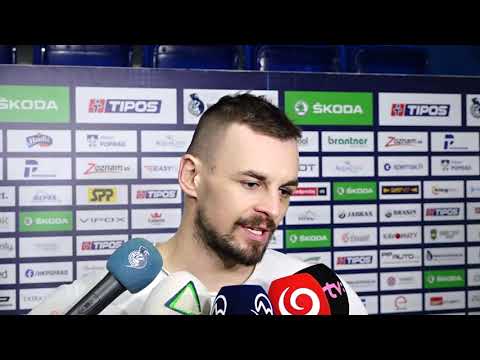 Michael Vandas a Dávid Skokan po zápase so Slovanom Bratislava (43. kolo Tipos Extraliga)