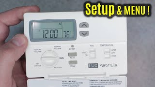 LUX Pro PCP511LC | SETUP & OPTIONS | 5-2 Day Programmable Thermostat TX1500E