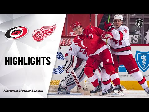 Hurricanes @ Red Wings 1/16/21 | NHL Highlights