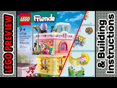 PREVIEW: 41748, LEGO FRIENDS, Heartlake City Community Center​ & Building Instructions! LEGO 2023