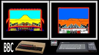 BBC Master vs CPC : STUNT CAR RACER (Side by side comparison)