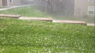 preview picture of video 'Hail Storm - Maryland Heights, MO (Near St Louis) - 4/28/2012'
