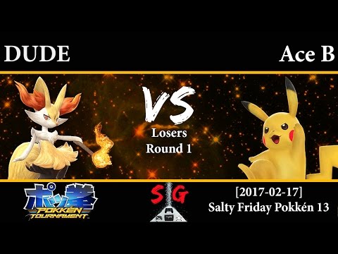 [2017-02-17] Pokken - DUDE (Braixen) vs Ace B (Pikachu) LR1