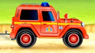 Çizgi Film İtfaiye Araçlar - Kurtarma jipi