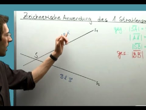 1. Strahlensatz, zeichnerische Anwendung (1) - Geometrie