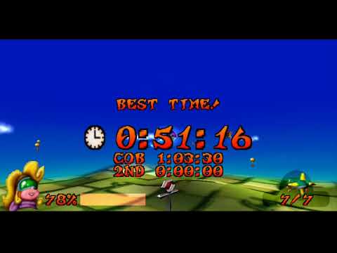 Crash Bandicoot - Warped (PS1) 105% Walkthrough pt43 - Warp Zone 4 Relics