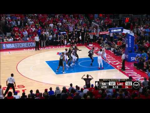 NBA Playoffs 2015 - Spurs@Clippers, last Tim Duncan shot???