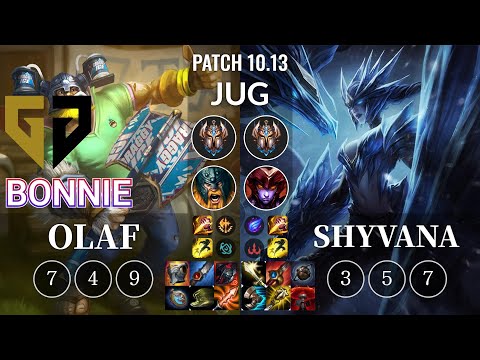GEN Bonnie Olaf vs Shyvana Jungle - KR Patch 10.13