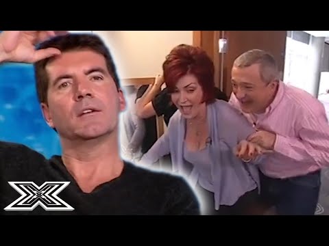 FUNNIEST X Factor Moment Ever?! Sharon Osbourne WALKS INTO A DOOR | X Factor Global