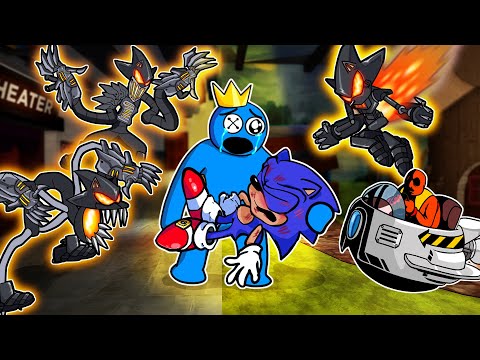 Rainbow Friends BLUE Protect Sonic But Sonic Dies...!!! FNF