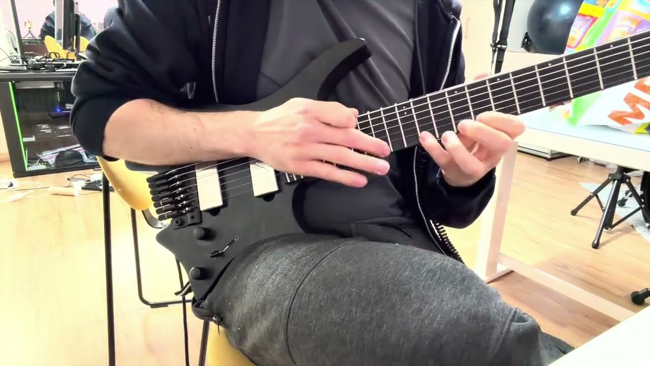 Haken – Puzzle Box tapping section guitar cover on a seven-string