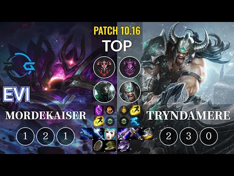 DFM Evi Mordekaiser vs Tryndamere Top - KR Patch 10.16